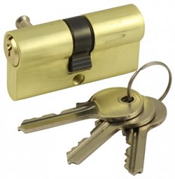 Цилиндровый механизм с английским ключом V60-5 (ключ-ключ) SB Матовое золото - фото 19484
