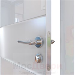 Дверь звукоизоляционная Rw 42dB Прима GL901 Белый Люкс Лакобель Матовый - фото 30474