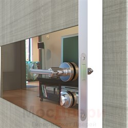 Дверь звукоизоляционная Rw 42dB Prima M901 Дуб мраморный Зеркало - фото 30836