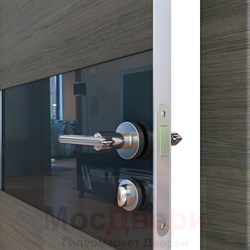 Дверь звукоизоляционная Rw 42dB Prima M901 Грей LACOBEL Черный - фото 30955