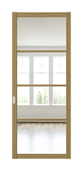 Межкомнатная перегородка Quadra 207 Орех LACOBEL Бронза - фото 32283