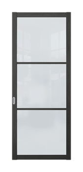 Межкомнатная перегородка Quadra 206 Черная LACOBEL Прозрачный - фото 32304