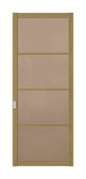 Межкомнатная перегородка Quadra 307 Орех LACOBEL Бронза - фото 32365