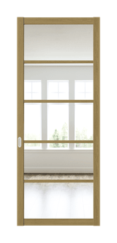 Межкомнатная перегородка Quadra 308 Орех LACOBEL Прозрачный - фото 32383