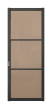 Межкомнатная перегородка Quadra 306K Черная LACOBEL Прозрачный - фото 32390