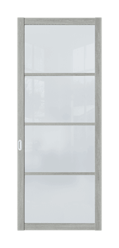 Межкомнатная перегородка Quadra 307K Серая LACOBEL Прозрачный - фото 32404