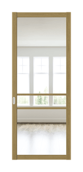 Межкомнатная перегородка Quadra 302K Орех LACOBEL Белый - фото 32433