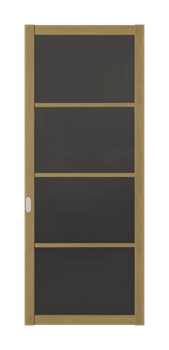 Межкомнатная перегородка Quadra 407K Орех LACOBEL Белый - фото 32447