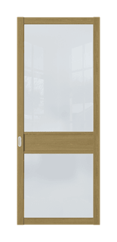 Межкомнатная перегородка Quadra 403K Орех LACOBEL Прозрачный - фото 32464