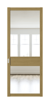 Межкомнатная перегородка Quadra 403K Орех LACOBEL Прозрачный - фото 32468