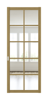 Межкомнатная перегородка Quadra 410 Орех LACOBEL Прозрачный - фото 32518