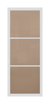 Межкомнатная перегородка Quadra 406 Белая LACOBEL Бронза - фото 32540