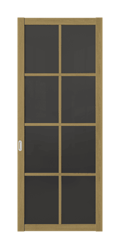 Межкомнатная перегородка Quadra 409 Орех LACOBEL Прозрачный - фото 32547