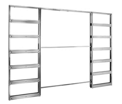 Дверь пенал двустворчатая Profil 2.120RNF Крем - фото 36970