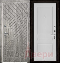 Входная дверь Inger Дуб Серый / Белая Эмаль - фото 37878
