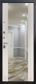 Входная дверь Denholm Дуб Нуар / Капучино Зеркало - фото 38382