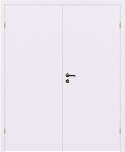Двустворчатая пластиковая композитная дверь CL белая - фото 39387