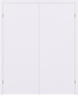 Двустворчатая пластиковая маятниковая композитная дверь CL Verso белая - фото 39415
