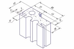 Коробка телескоп CL 80*40*2100 белая - фото 39557