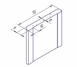 Наличник стандартный FLP 70*10*2170 Светло-серый - фото 39621