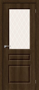 Межкомнатная дверь S-15 Дарк барнвуд Квадро сатинато - фото 40577