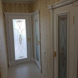 Межкомнатная дверь Медея Дуб Молочный со стеклом - фото 40751 Межкомнатная дверь Медея Дуб Молочный со стеклом - фото 40751
