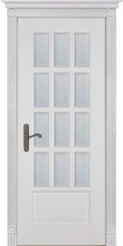 Межкомнатная дверь Портленд-O Белый Классик Мателюкс с фацетом - фото 41103