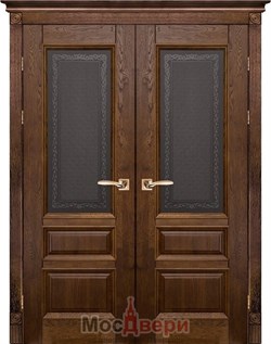 Двустворчатая дверь Оксфорд-D Дуб Винтаж Кристалл - фото 41243