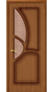 Межкомнатная дверь FG-25 Орех натуральный Сатинат Бронза - фото 41541