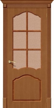 Межкомнатная дверь FCL-11 Орех натуральный Сатинат Бронза - фото 41559