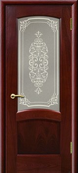 Межкомнатная дверь Роксолана Махагон Сатинат Светлый Узор - фото 42061