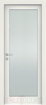 Межкомнатная дверь V-Sidra Laccato Bianco Vetro 6 mm - фото 43079