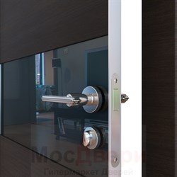 Межкомнатная дверь с шумоизоляцией Rw 31dB Prima M901 Венге LACOBEL Черный - фото 50607