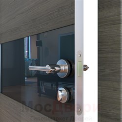 Межкомнатная дверь с шумоизоляцией Rw 31dB Prima M901 Грей LACOBEL Черный - фото 50651