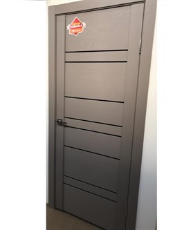 Межкомнатная дверь Profil 2.69RST Грувд Светлый Зеркало Грей - фото 51226