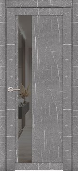 Межкомнатная дверь Profil 5RTM Серый Мрамор Зеркало Грей - фото 51286