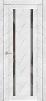 Межкомнатная дверь Profil 15RTM Белый Мрамор Зеркало Грей - фото 51288