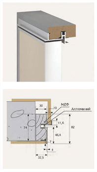 Скрытая дверь межкомнатная Design Invisible SE Alum - фото 51776