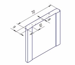 Наличник стандартный FLP 70*10*2170 Золотой Дуб - фото 54722