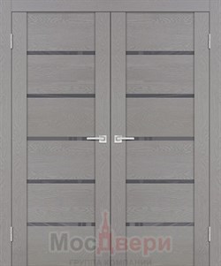 Двустворчатая дверь Profil 7SNT Грей матовый LACOBEL Серый - фото 54884