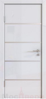 Межкомнатная дверь с шумоизоляцией Rw 31dB Prima GL905 Белый Люкс - фото 55109