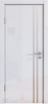 Межкомнатная дверь с шумоизоляцией Rw 31dB Prima GL906 Белый Люкс - фото 55116
