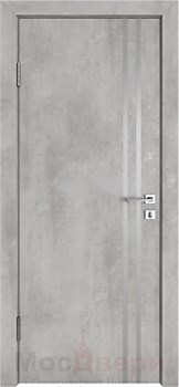Дверь звукоизоляционная Rw 42dB Prima GL906 Бетон Платина - фото 55125