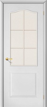 Межкомнатная дверь DF 32С Белая Хрусталик - фото 55257