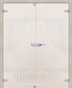 Стеклянная дверь двустворчатая AGL Белая - фото 56004
