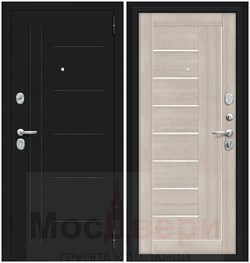 Входная дверь PF-1 Черный бархат / Капучино - фото 56171