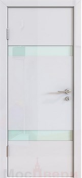 Межкомнатная дверь с шумоизоляцией Rw 31dB Prima GL902 Белый Люкс LACOBEL Белый - фото 56250