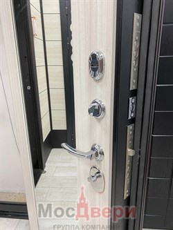 Входная дверь Denholm Дуб Нуар / Капучино Зеркало - фото 56774