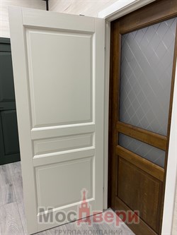 Дверь из массива ольхи Бостон Белый Классик - фото 56946