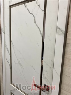 Межкомнатная дверь Profil 23RTL Белый Мрамор Зеркало Бронза - фото 56986